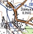 Топографічна карта Заньок
