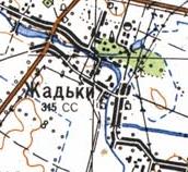 Topographic map of Zhadky