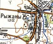 Топографічна карта Рижанів