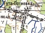 Топографическая карта Гуты-Потиевки
