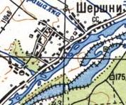 Topographic map of Shershni