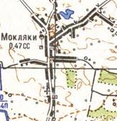 Топографічна карта Мокляок