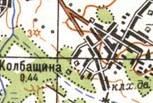 Топографическая карта Колбащины