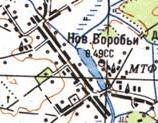 Топографічна карта Нових Воробь