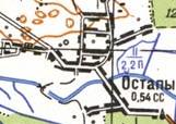 Топографічна карта Остапів