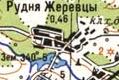 Топографічна карта Рудня-Жеревців
