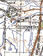 Topographic map of Potapovychi