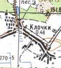 Topographic map of Klochky
