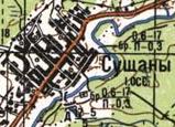 Topographic map of Suschany