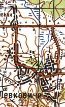 Топографічна карта Левковичів