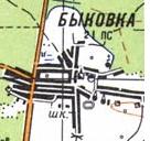 Топографическая карта Быковки