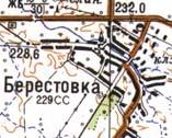 Топографічна карта Берестівки