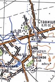 Topographic map of Stavishche
