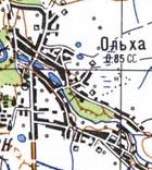 Топографическая карта Ольхи