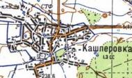 Топографічна карта Кашперівки