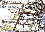Топографічна карта Старого Любара