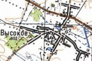 Topographic map of Vysoke