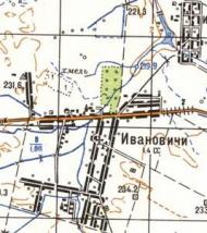 Topographic map of Ivanovychi