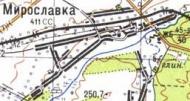 Топографическая карта Мирославки