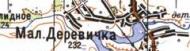 Topographic map of Mala Derevychka