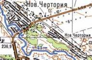 Topographic map of Nova Chortoryya