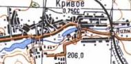 Topographic map of Kryve