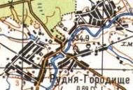 Топографічна карта Рудня-Городищого