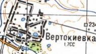 Топографическая карта Вертокиевки
