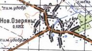 Топографічна карта Нових Озерянів