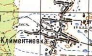 Топографічна карта Климентіївки