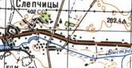 Topographic map of Slipchytsi
