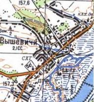 Topographic map of Vyshevychi