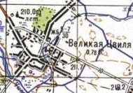 Topographic map of Velyka Tsvilya