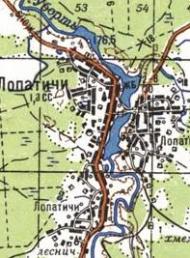 Топографічна карта Лопатичів
