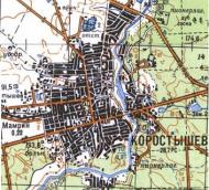 Топографічна карта Коростишова
