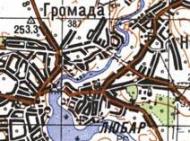 Топографическая карта Любара