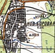 Topographic map of Nova Borova