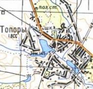 Топографічна карта Топір