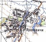 Топографічна карта Яроповичів