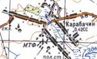 Топографическая карта Карабачина
