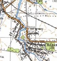 Топографическая карта Кодни