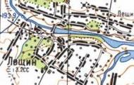 Topographic map of Lischyn