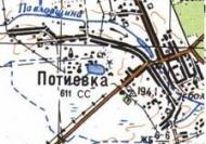Топографічна карта Потіївки