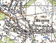 Топографічна карта Мелених