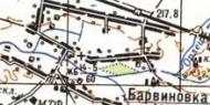 Топографічна карта Барвинівки