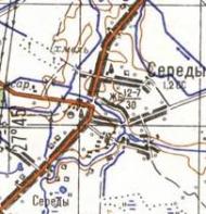 Topographic map of Seredy
