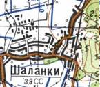 Топографічна карта Шаланок