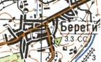 Topographic map of Beregy