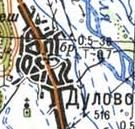 Topographic map of Dulovo
