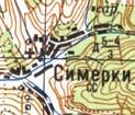 Topographic map of Simerky